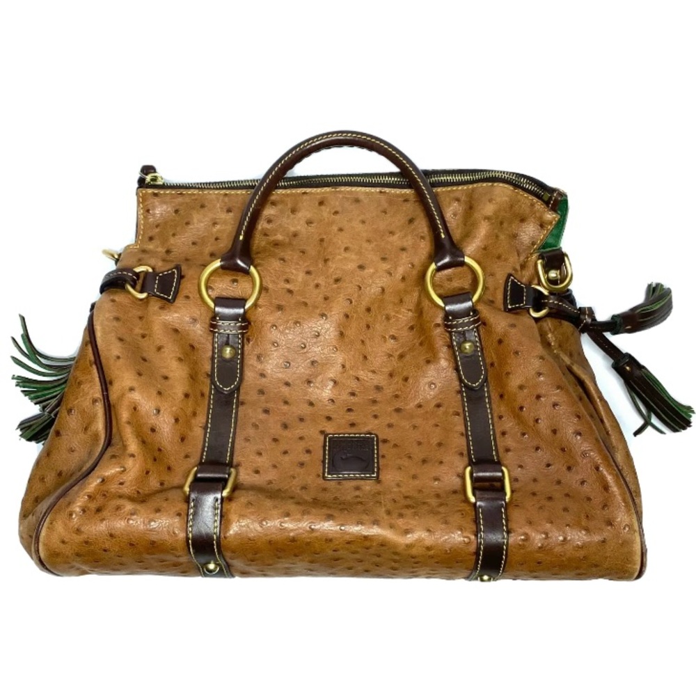 Dooney & Bourke Brown Ostrich Florentine Bag